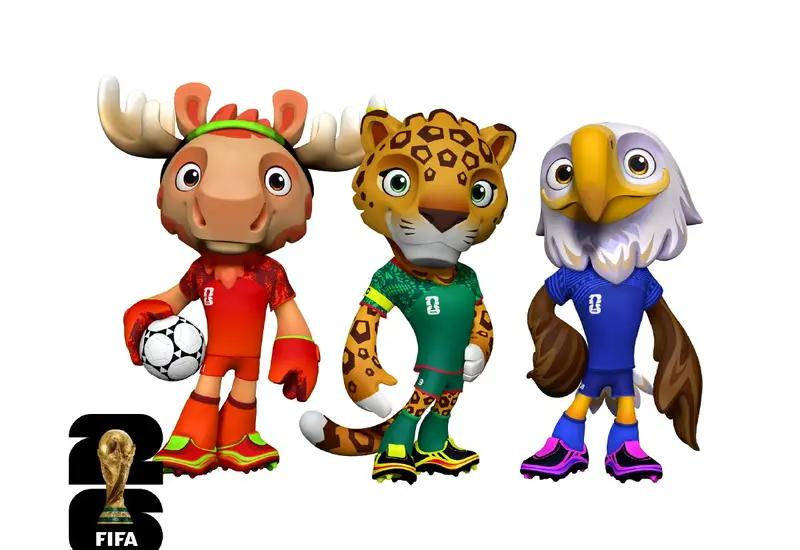 Clutch, Zayu y Maple son las mascotas para la Copa Mundial de Futbol 2026