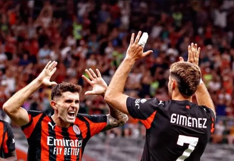 Santi Giménez rompió una racha de más de 500 minutos sin anotar con el Milan
