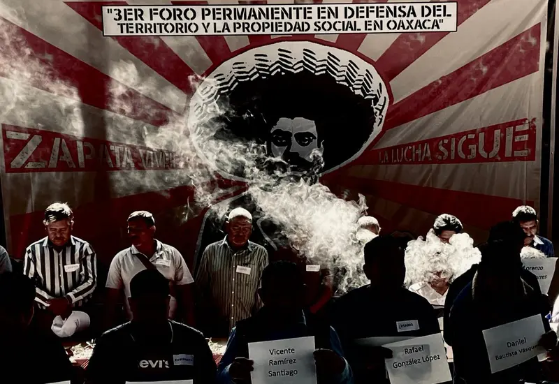Foro en Oaxaca declara defensa total de ejidos y comunidades.