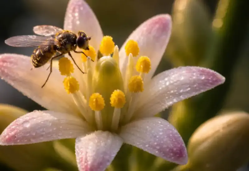 La planta manipula el recorrido del insecto para reproducirse.