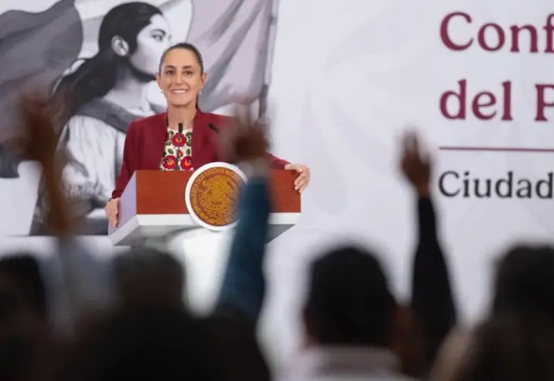 Claudia Sheinbaum: “Queremos más obra para la gente y un país más conectado”.
