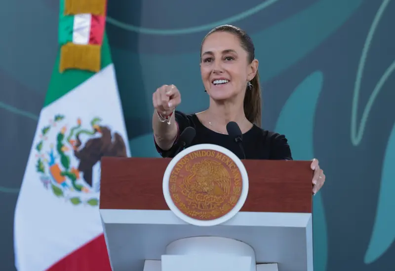 La presidenta de México, Claudia Sheinbaum Pardo, en un retrato oficial relacionado con la estrategia de seguridad y la reducción de homicidios en Guerrero.