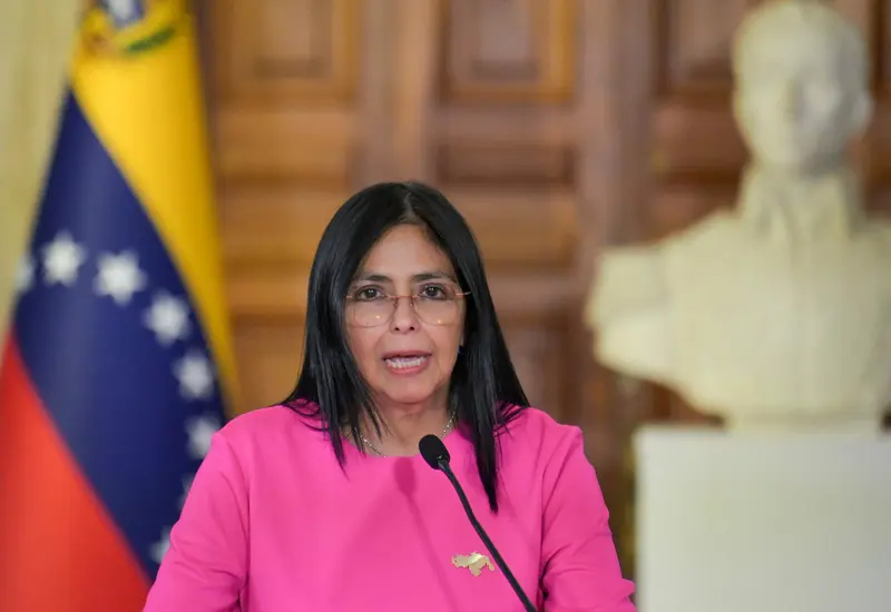 La vicepresidenta de Venezuela, Delcy Rodríguez, en una fotografía de archivo en el contexto de recibir el respaldo de las Fuerzas Armadas.