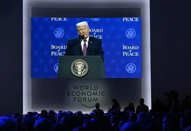 Donald Trump durante la presentación de la Junta de Paz, un nuevo organismo con alcance global para solucionar la tensión en Gaza.