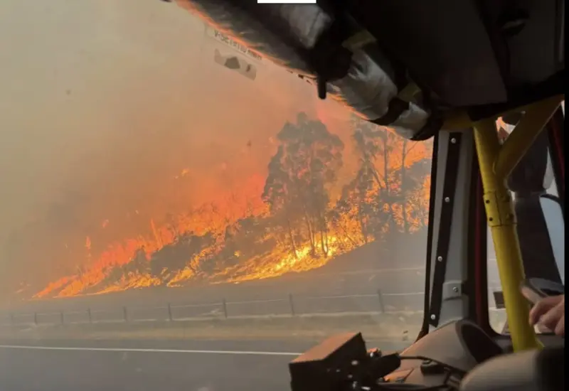 Las llamas de los incendios forestales en Australia son avivadas por una intensa ola de calor con temperaturas superiores a 40 grados.