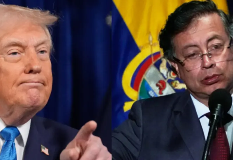 El presidente Donald Trump y el presidente Gustavo Petro se encuentran cara a cara en la Casa Blanca para discutir temas de narcotráfico y seguridad.