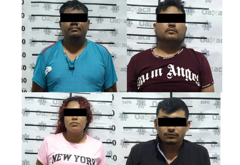 Varios hombres detenidos, presuntos integrantes de la banda delictiva 'Los Sinaloas', son presentados tras su captura en la región de la Costa.