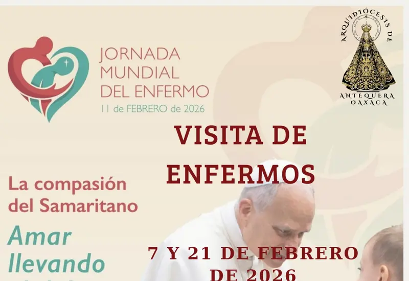 Una representación de Jesús visitando y consolando a los enfermos, un acto central de su programa de trabajo presentado en las Bienaventuranzas.