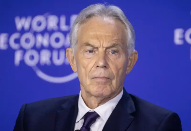 Tony Blair, exprimer ministro británico, cuyo nombre es mencionado en la reciente filtración de los archivos del caso Epstein.