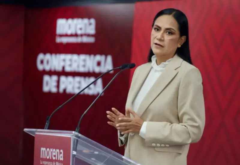 Ariadna Montiel, presidenta del Comité Ejecutivo Nacional de Morena, en una fotografía relacionada con la propuesta del partido para filtrar candidatos ligados al crimen.