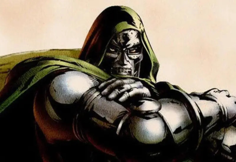 El imponente y futurista trono del villano Doctor Doom que fue mostrado en un evento especial en Shanghái antes de su aparición.