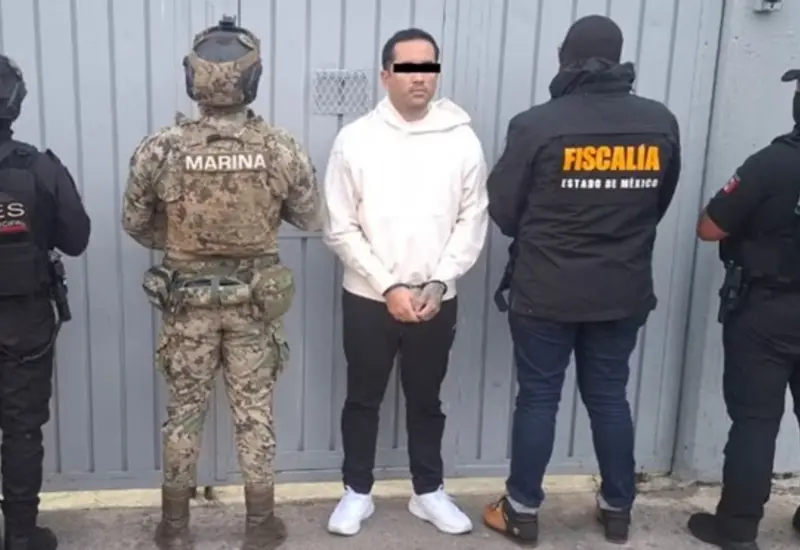 Fotografía de 'El Ocra', presunto líder huachicolero en el Estado de México, quien fue recluido en el penal de Ecatepec.