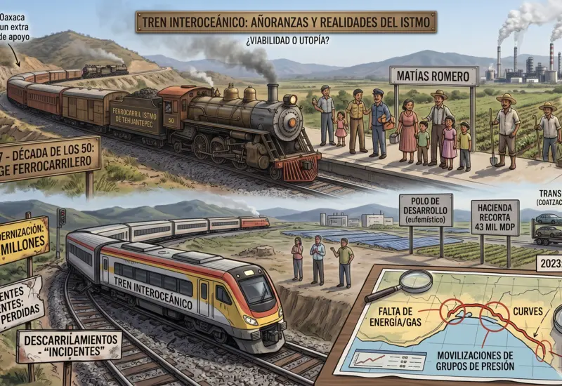 Imagen ilustrativa de un tren de pasajeros en su recorrido, representando las aventuras y problemáticas del transporte ferroviario abordadas en el artículo.
