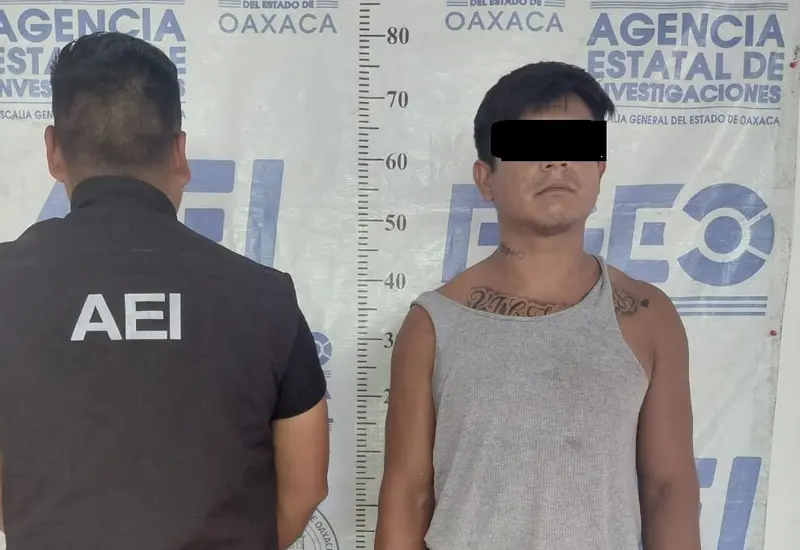 Fotografía de Milton R.C., quien fue detenido por las autoridades al ser señalado como presunto responsable del delito de extorsión o cobro de piso.