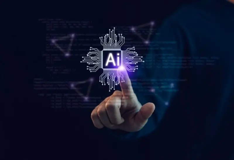 Ilustración conceptual que representa el lento avance de las empresas en México para adoptar la Inteligencia Artificial y mejorar su preparación económica.