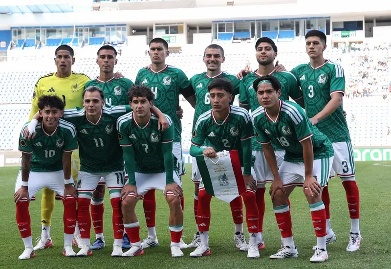 La Selección Mexicana Sub 20 en acción durante su partido de debut en el Premundial de Concacaf, donde iniciaron con una goleada.