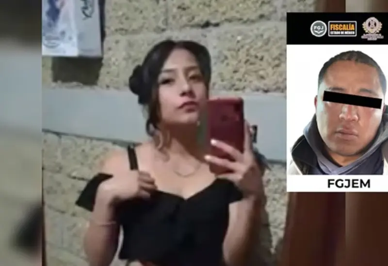 Imagen compuesta que muestra el retrato de la víctima Miriam y el de su feminicida, Francisco N, sentenciado en Naucalpan, Estado de México.