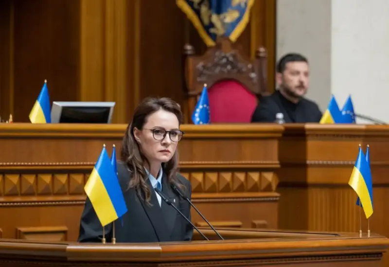 Yulia Svyrydenko, primera ministra de Ucrania, cuya renuncia provocó que el presidente Volodymir Zelensky anunciara cambios en su gabinete de gobierno.