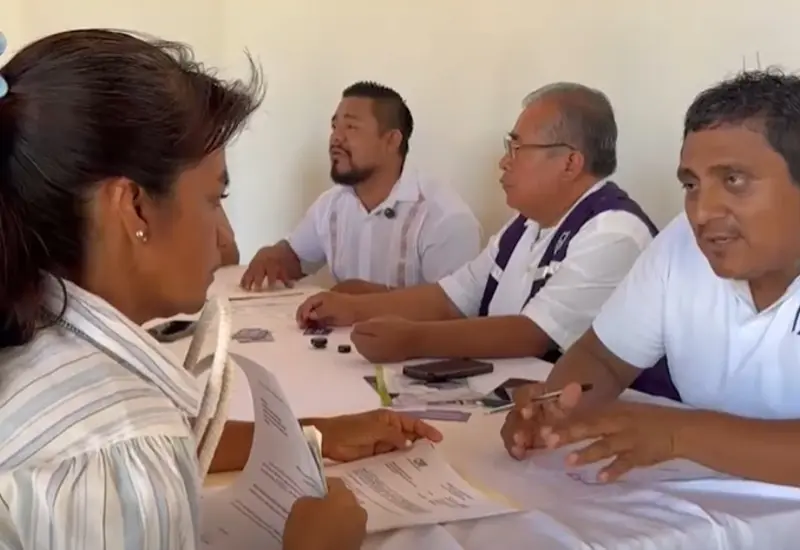 Se instaló un módulo de atención en la Casa de la Cultura de Juchitán.