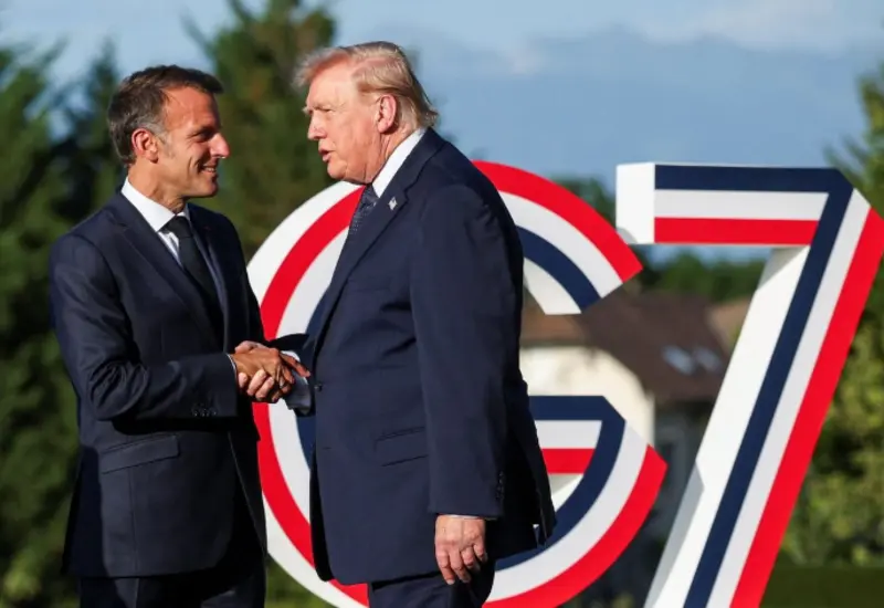 El magnate arribó a Évian-les-Bains para participar en la cumbre del G7.