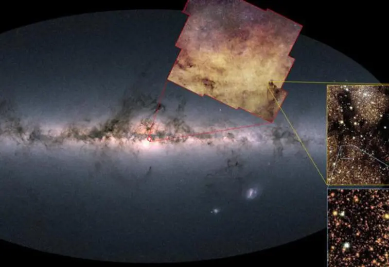 Mostró el bulbo galáctico con un mosaico de más de 60 millones de estrellas.