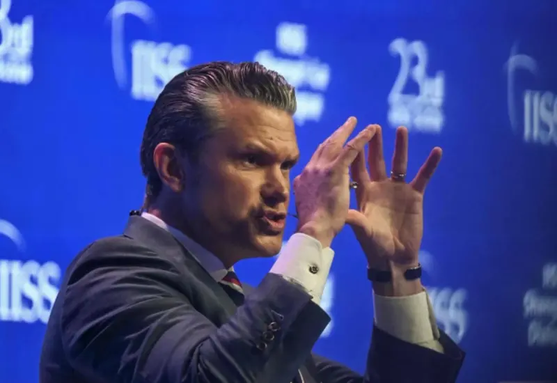 Pete Hegset, secretario de Guerra de Estados Unidos.