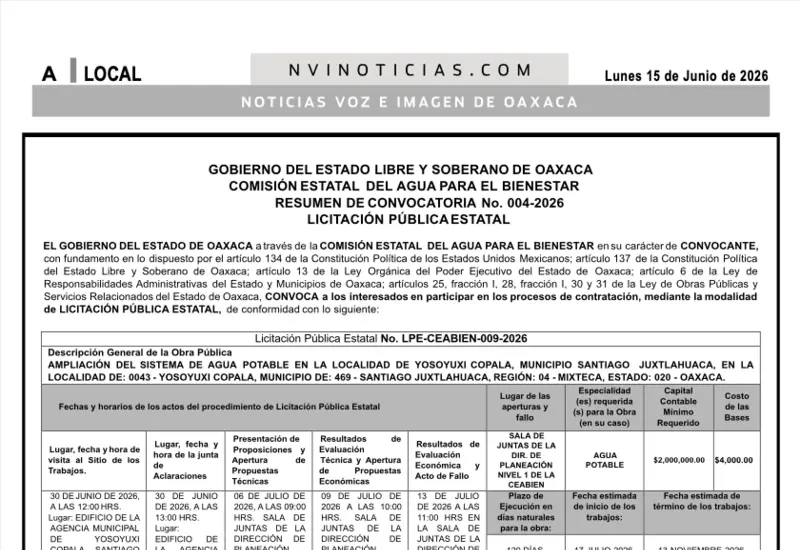 convocatoria