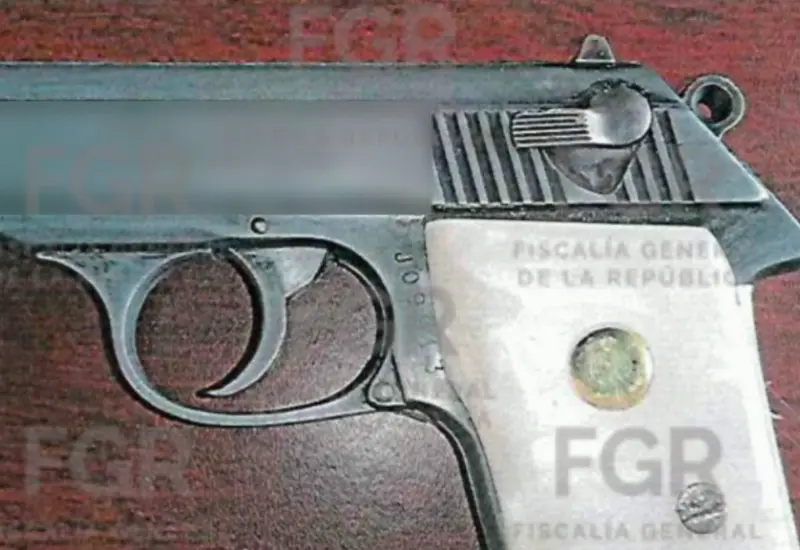 El arma asegurada por policías de Ejutla de Crespo.