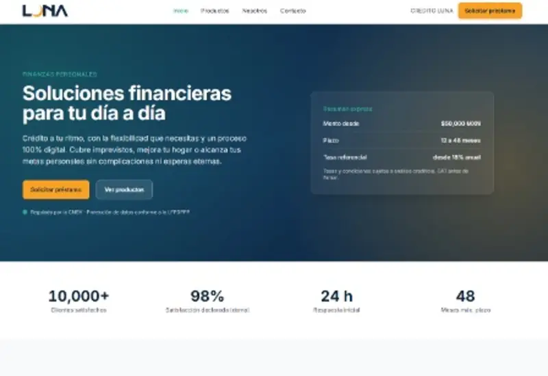 ¿Crédito instantáneo y con calidez humana? CREDITO LUNA usa IA avanzada para que dejes de sufrir por la inflación y los trámites lentos.