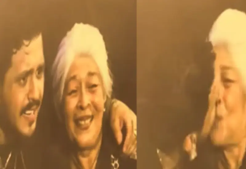 La escena de un beso inesperado que se roba el show en el escenario durante un concierto del cantante Christian Nodal frente a miles de fans.