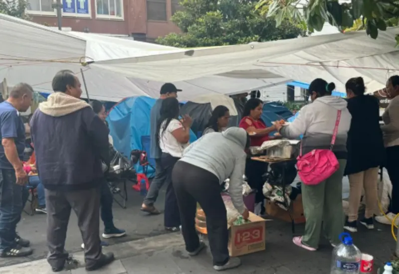 La dirigencia de la CNTE anuncia en conferencia de prensa las próximas movilizaciones que se realizarán en accesos a la Ciudad de México.
