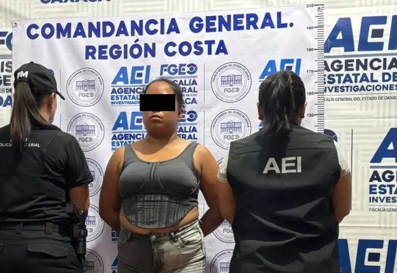 Una mujer, buscada por homicidio calificado en Veracruz, es detenida por las autoridades en San Pedro Mixtepec, Oaxaca, tras estar prófuga.