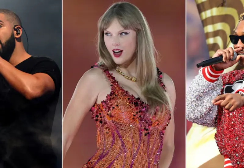 El rapero Drake, quien se convirtió en el artista más escuchado de todos los tiempos, superando a Taylor Swift y Bad Bunny en reproducciones.