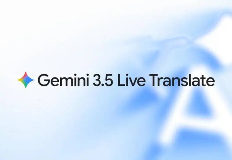 Ilustración de la nueva inteligencia artificial Gemini 3.5, que traduce conversaciones en tiempo real en teléfonos, videollamadas y aplicaciones empresariales.