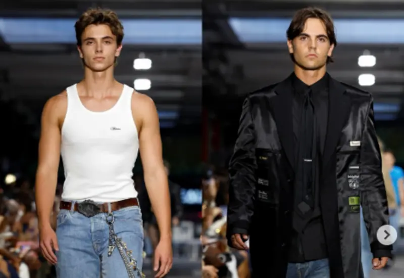 Los hijos de la cantante Britney Spears en su debut como modelos profesionales sobre la pasarela de la Semana de la Moda de París.