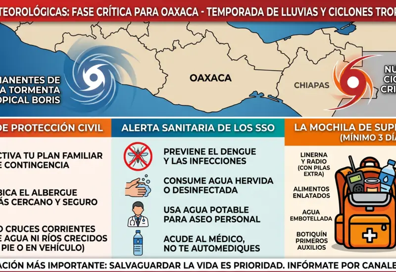 Las intensas lluvias en Oaxaca provocan encharcamientos, lo que aumenta significativamente el riesgo de contraer dengue y otras enfermedades transmitidas por mosquitos.