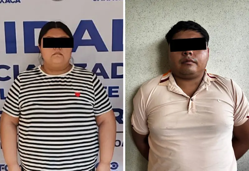 La pareja de presuntos extorsionadores que fue vinculada a proceso y se encuentra en prisión preventiva como medida cautelar.