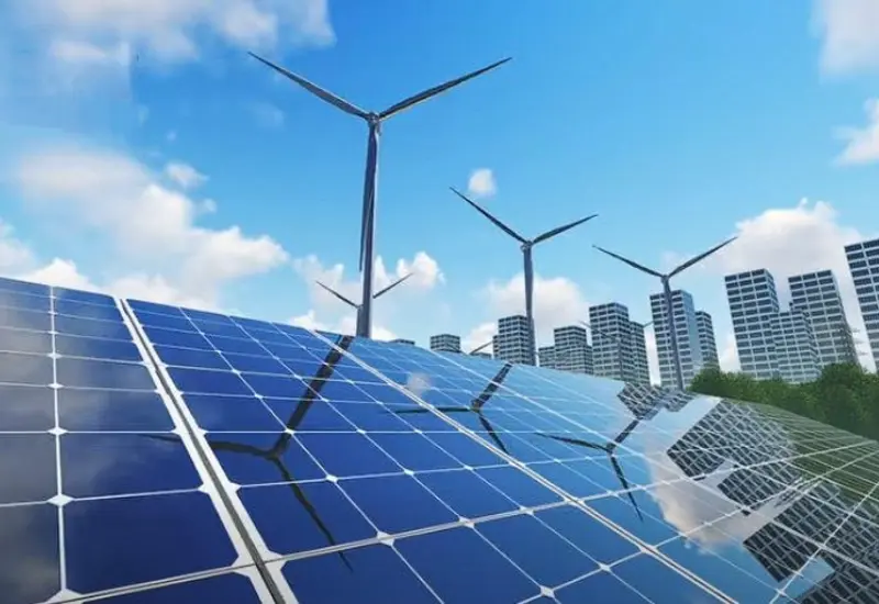 Una instalación de paneles solares fotovoltaicos, representando uno de los más de 45 mil proyectos clave para enfrentar el aumento del consumo eléctrico.