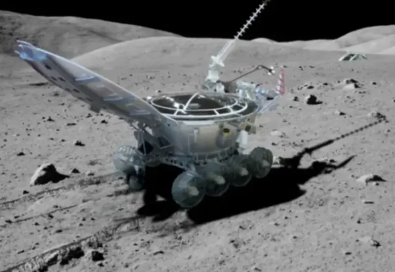 Representación de un robot autónomo en el espacio, una máquina diseñada para explorar rincones del universo que son inalcanzables para los humanos.