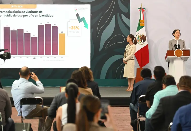 Sheinbaum desde Manzanillo: “Se está reduciendo la violencia en México”.