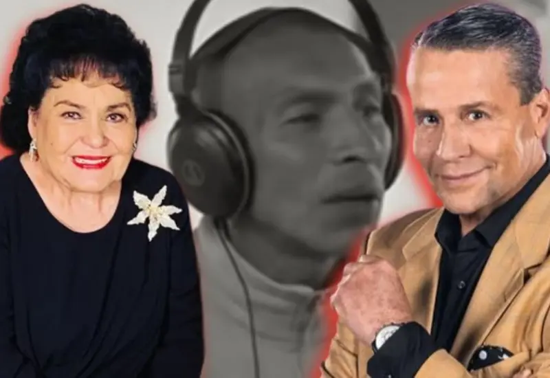 El actor Alfredo Adame hace un gesto de enojo mientras acusa al reo 'El Beto' de querer colgarse de la fama de Carmen Salinas.