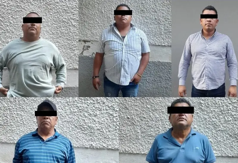 Cinco personas detenidas en Xoxocotlán por posesión de armas, quienes viajaban a bordo de dos camionetas con placas de Campeche y Oaxaca.