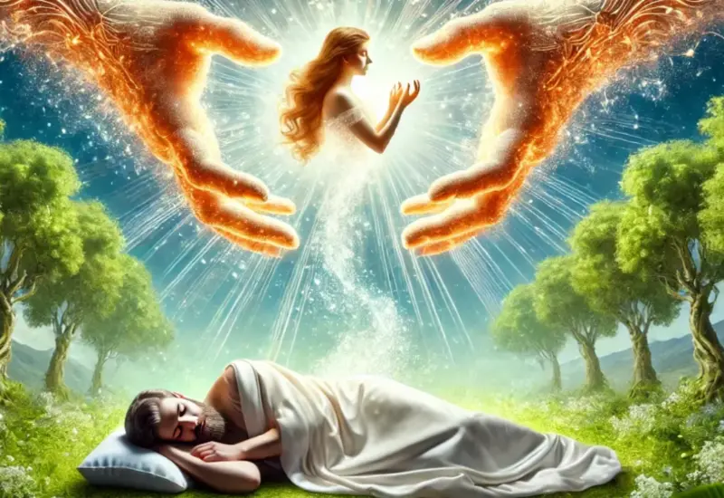 Una representación simbólica de la mujer como la corona de la creación, destacando la belleza y dignidad que se enseña desde el núcleo familiar.