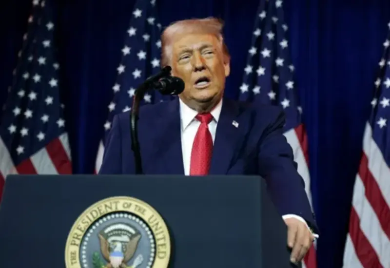 El expresidente Donald Trump en un discurso donde criticó duramente la violencia de los cárteles, calificando a México como epicentro.
