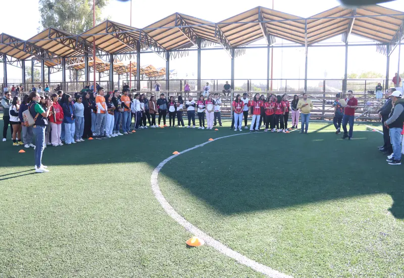 Ceremonia de inauguración del torneo Mundialito IMSS Futsal Femenil Sub 21, evento que dio inicio a la competencia deportiva de futbol sala.