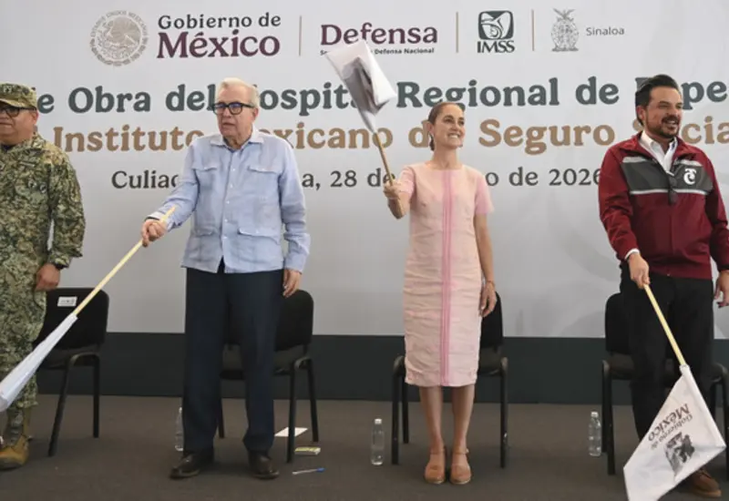 CSP encabeza el inicio de la construcción del nuevo complejo médico en Sinaloa, un proyecto con una inversión federal de más de 2,500 millones de pesos.