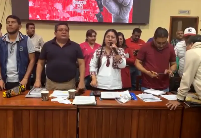 Miembros de la Sección 22 anuncian el paro de labores de 72 horas, el cual suspenderá las actividades académicas del 18 al 20 de marzo.
