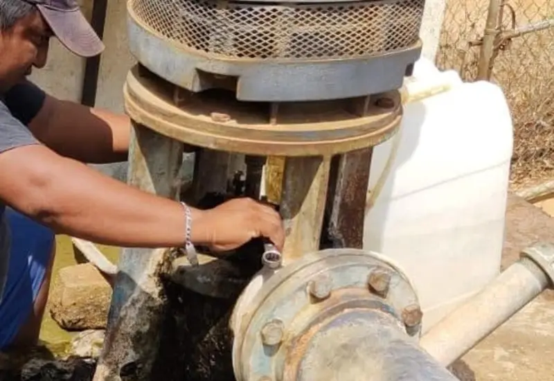 Bomba recién instalada falla y deja sin servicio a varias colonias.