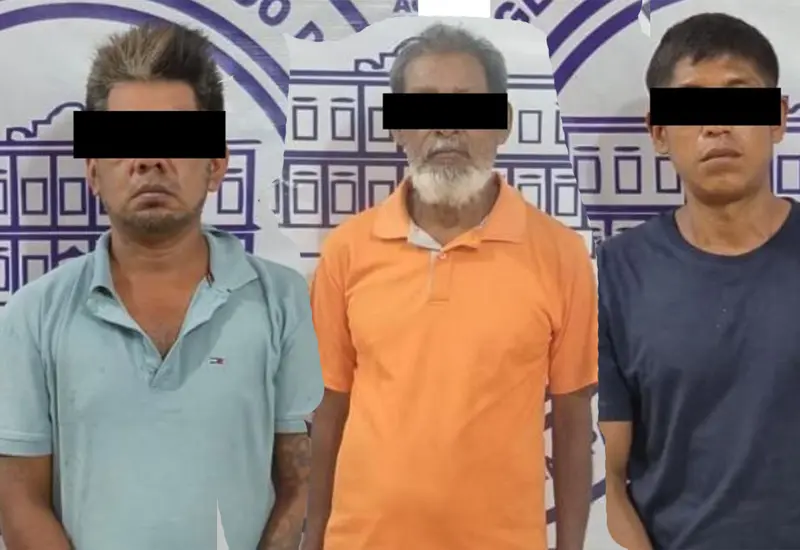 A los detenidos les fueron aseguradas diversas drogas, entre estas, cristal y marihuana.