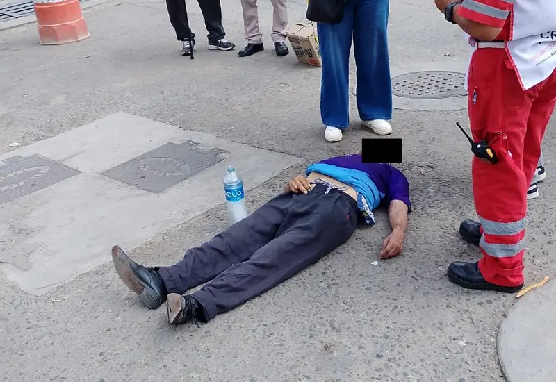 El deceso del hombre ocurrió en la Avenida Central y Avenida Mercaderes, del Mercado de Abasto.